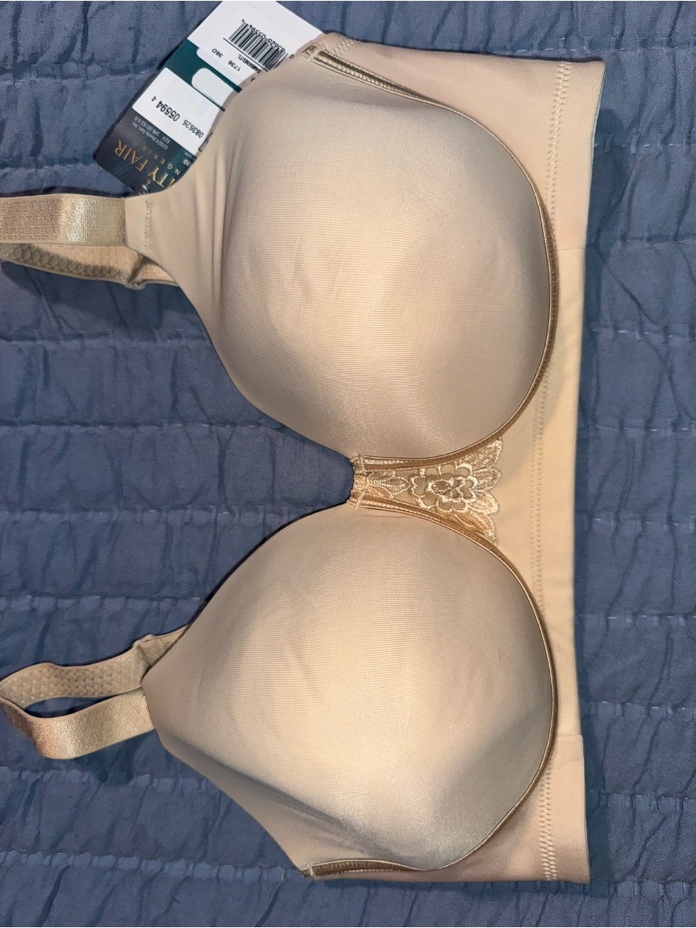 Vanity Fair Nude Smooth T-Shirt Bra - Nude 36D New WIREFREE